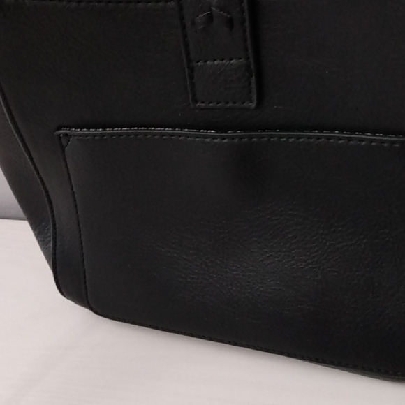 Black Faux Leather Studded Crossbody Bag With Braided Detail Adjustable Strap - Picture 8 of 16